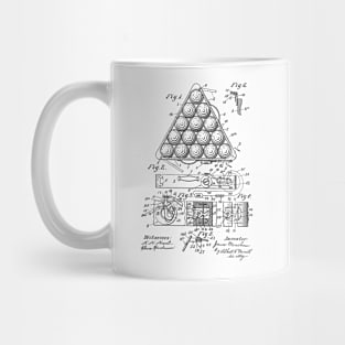 Pool Registering Triangle Vintage Patent Hand Drawing Mug